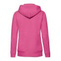 Sweat premium femme zippé à capuche doublée en polycoton, 280 g/m²