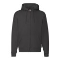 Sweat premium homme zippé à capuche doublée en polycoton, 280 g/m²