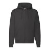 Sweat premium homme zippé à capuche doublée en polycoton, 280 g/m²