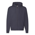 Sweat premium homme zippé à capuche doublée en polycoton, 280 g/m²