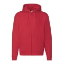 Sweat premium homme zippé à capuche doublée en polycoton, 280 g/m²