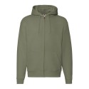 Sweat premium homme zippé à capuche doublée en polycoton, 280 g/m²