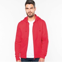 Sweat capuche zippé homme, capuche doublée en nid d'abeille, 300 g/m²