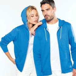 Veste zippée légère et douce à capuche en coton, 180 g/m²