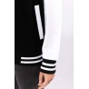 Sweat blouson teddy no label manches montées contrastées, 320 g/m²