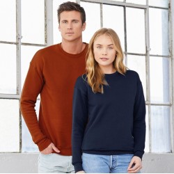 Sweat-shirt set in col rond à épaules tombantes, 220 g/m²