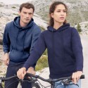 Sweat homme à capuche doublée en polycoton, poche kangourou, 280 g/m²