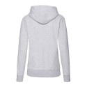 Sweat femme à capuche doublée en polycoton, poche kangourou, 280 g/m²