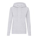 Sweat femme à capuche doublée en polycoton, poche kangourou, 280 g/m²