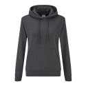 Sweat femme à capuche doublée en polycoton, poche kangourou, 280 g/m²