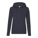 Sweat femme à capuche doublée en polycoton, poche kangourou, 280 g/m²