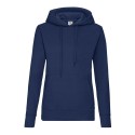 Sweat femme à capuche doublée en polycoton, poche kangourou, 280 g/m²
