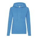 Sweat femme à capuche doublée en polycoton, poche kangourou, 280 g/m²
