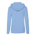 Sweat femme à capuche doublée en polycoton, poche kangourou, 280 g/m²