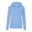 Sweat femme à capuche doublée en polycoton, poche kangourou, 280 g/m²