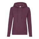 Sweat femme à capuche doublée en polycoton, poche kangourou, 280 g/m²