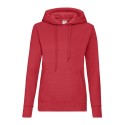 Sweat femme à capuche doublée en polycoton, poche kangourou, 280 g/m²