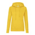 Sweat femme à capuche doublée en polycoton, poche kangourou, 280 g/m²
