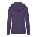Sweat femme à capuche doublée en polycoton, poche kangourou, 280 g/m²