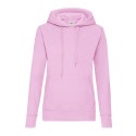 Sweat femme à capuche doublée en polycoton, poche kangourou, 280 g/m²