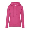 Sweat femme à capuche doublée en polycoton, poche kangourou, 280 g/m²