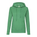 Sweat femme à capuche doublée en polycoton, poche kangourou, 280 g/m²