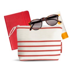 Trousse de voyage zippée entièrement moussée en coton, 160 g/m²