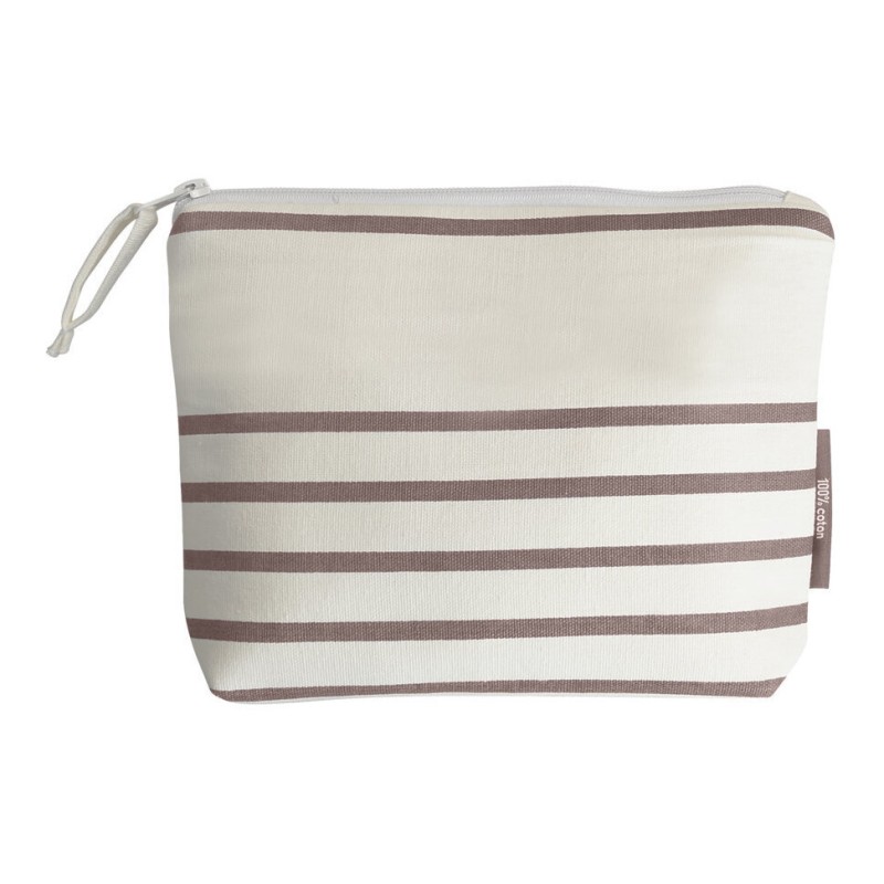 Trousse de voyage zippée entièrement moussée en coton, 160 g/m²