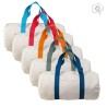 Sac polochon en coton recyclé avec anses colorées, 240 g/m²