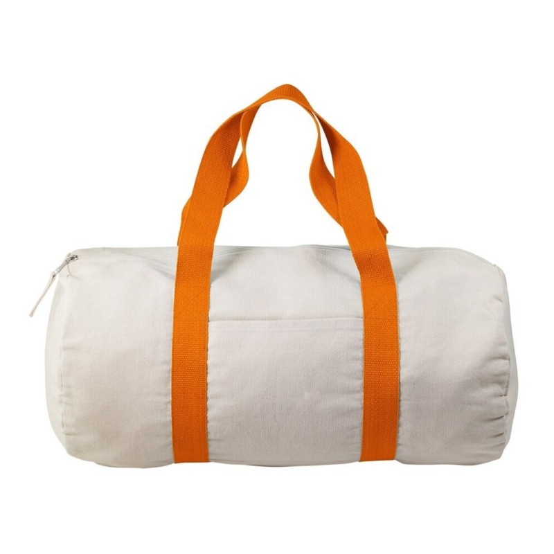 Sac polochon en coton recyclé avec anses colorées, 240 g/m²