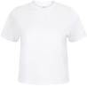 T-shirt court pour femme, coupe carrée oversize, 140 g/m²