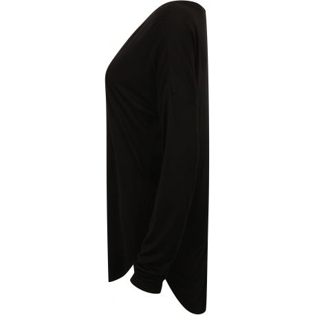 T-shirt femme Slounge manches longues, épaules dénudées, 170 g/m²