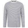 T-shirt marinière manches longues en coton doux jersey, 160 g/m²