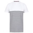 T-shirt breton à manches courtes en coton jersey épais, 180 g/m²