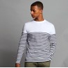 T-shirt breton à manches longues en coton jersey épais, 180 g/m²