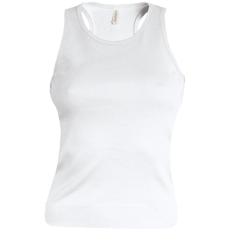 Débardeur femme dos nageur en coton épais, 220 g/m²