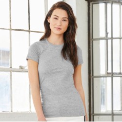 T-shirt femme long, manches ajustées en coton doux, 145 g/m²