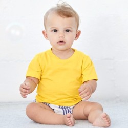 T-shirt bébé manches courtes en coton doux et confortable, 145 g/m²