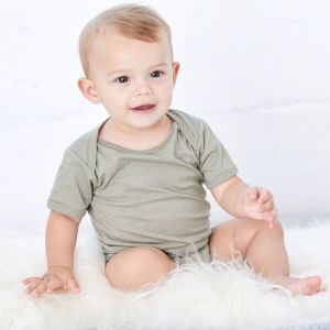 Body bébé d'été style américain en coton, manches courtes, 145 g/m²