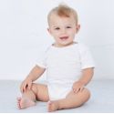 Body bébé d'été style américain en coton, manches courtes, 145 g/m²