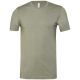 T-shirt chiné ajusté, manches étroites en coton doux, 145 g/m²