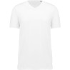 T-shirt homme Supima col V manches courtes sans étiquette, 160 g/m²