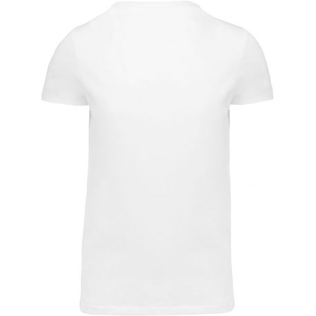 T-shirt homme Supima col V manches courtes sans étiquette, 160 g/m²