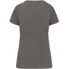 T-shirt femme Supima col V manches courtes sans étiquette, 160 g/m²
