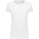 T-shirt femme Supima col rond manches courtes sans étiquette, 160 g/m²