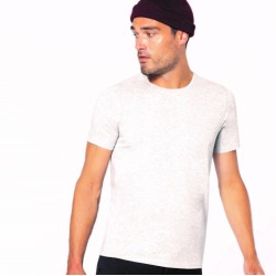 T-shirt homme col rond stretch en coton élasthanne, 160 g/m²