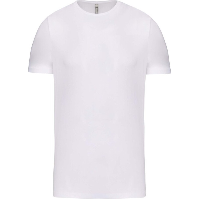 T-shirt homme col rond stretch en coton élasthanne, 160 g/m²