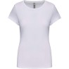 T-shirt femme col rond stretch en coton élasthanne, 160 g/m²