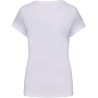 T-shirt femme col rond stretch en coton élasthanne, 160 g/m²