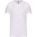 T-shirt homme col V stretch en coton élasthanne, 160 g/m²